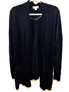 Ava & Viv Black Open-Front Cardigan